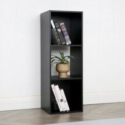 Jane - 3X1 Bookcase - Cube Storage Boxes (Black) - thumbnail 2