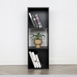 Jane - 3X1 Bookcase - Cube Storage Boxes (Black) - thumbnail 1