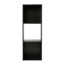 Jane - 3X1 Bookcase - Cube Storage Boxes (Black) - thumbnail 4