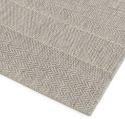 Beige Outdoor Rug, Striped Stain-Resistant Rug For Patio Decks Garden Balcony, 4mm Modern Outdoor Rug-80Cm X 150Cm - thumbnail 2