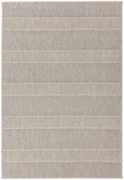 Beige Outdoor Rug, Striped Stain-Resistant Rug For Patio Decks Garden Balcony, 4mm Modern Outdoor Rug-80Cm X 150Cm