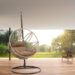 Hanging Chair Fat0091 Comfort Egg Style Swing Chair 105 197Cm With Cushion Weather Resistant Basket - thumbnail 1
