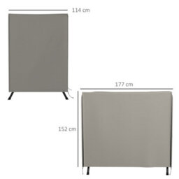Outsunny Garden Furniture Protector Patio Swing Chair Cover Light Grey - thumbnail 3