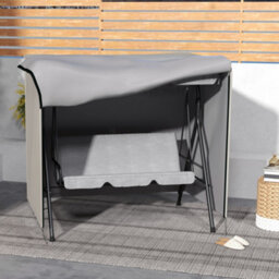 Outsunny Garden Furniture Protector Patio Swing Chair Cover Light Grey - thumbnail 6