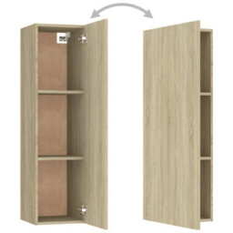 Berkfield 3 Piece Tv Cabinet Set Sonoma Oak Engineered Wood - thumbnail 8