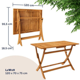 Casaria Sydney Wooden Garden Dining Table And Chairs Set, 4 Seater, Fsc Certified Acacia Wood, Chairs With Armrests, 5 Piece - thumbnail 3