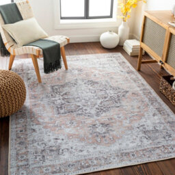 Livabliss Tahmis Washable Beige Charcoal Traditional Boho Living Dining Rug 200 X 275 Cm Non Shedding - thumbnail 2
