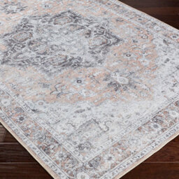 Livabliss Tahmis Washable Beige Charcoal Traditional Boho Living Dining Rug 200 X 275 Cm Non Shedding - thumbnail 6
