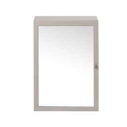 GoodHome Perma Satin Grey Wall-Mounted Single Bathroom Cabinet With Mirrored Door (W)500mm (H)700mm - thumbnail 2
