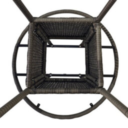 Wyld Haus Reso 70Cm Square Rattan Outdoor Bistro Table, Mixed Grey - Wood-Effect Top, Pe Rattan Panels - thumbnail 9