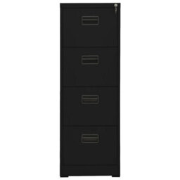 Berkfield Filing Cabinet Black 46X62X133 Cm Steel - thumbnail 2