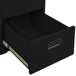Berkfield Filing Cabinet Black 46X62X133 Cm Steel - thumbnail 7