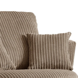 Furnishings For Less UK Luxor Jumbo Cord Coffee Fabric Single Seater 360 Degree Swivel Chair Sofa Accessory - thumbnail 4