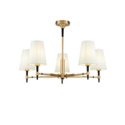 Luminosa Lighting Luminosa Zaragoza Chandelier Brass, 5 Light, E14