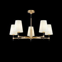 Luminosa Lighting Luminosa Zaragoza Chandelier Brass, 5 Light, E14 - thumbnail 5