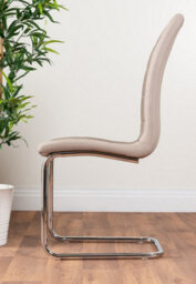 Furniturebox Uk Santorini Brown Round Round Dining Table And 4 Cappuccino Murano Chairs - thumbnail 7