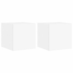 Berkfield Tv Wall Cabinets With Led Lights 2 Pcs White 30.5X35X30 Cm - thumbnail 2