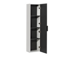 Impact Furniture Bathroom Cabinets 600mm Vanity Unit With Sink Tallboy Wall Storage White Ribbed Fluted Milled Furniture Set Adel - thumbnail 5
