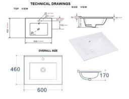 Impact Furniture Bathroom Cabinets 600mm Vanity Unit With Sink Tallboy Wall Storage White Ribbed Fluted Milled Furniture Set Adel - thumbnail 7