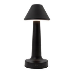 Happy Homewares Short Matte Black Modern Rechargeable Led Touch Dimmable Table Lamp - thumbnail 8