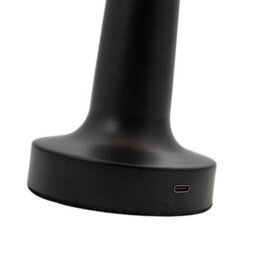 Happy Homewares Short Matte Black Modern Rechargeable Led Touch Dimmable Table Lamp - thumbnail 4