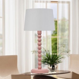 First Choice Lighting Set Of 2 Bobbin - Blush Pink Table Lamp Bases - thumbnail 7