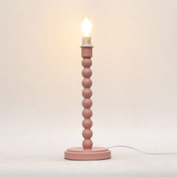 First Choice Lighting Set Of 2 Bobbin - Blush Pink Table Lamp Bases - thumbnail 4