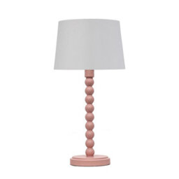 First Choice Lighting Set Of 2 Bobbin - Blush Pink Table Lamp Bases - thumbnail 5