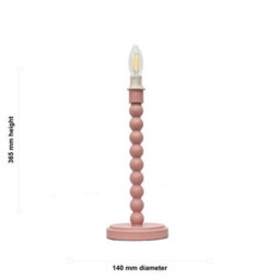 First Choice Lighting Set Of 2 Bobbin - Blush Pink Table Lamp Bases - thumbnail 8