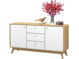 Dorel Home Cassie Sideboard 2 Doors / 3 Drawers In Oak Look White - thumbnail 5