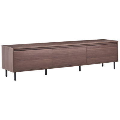 Beliani Minimalist Tv Stand Nikea Dark Brown - image 1