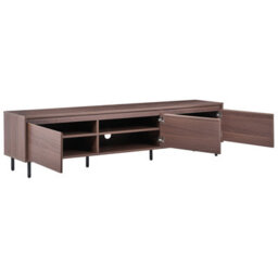 Beliani Minimalist Tv Stand Nikea Dark Brown - thumbnail 4