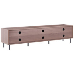 Beliani Minimalist Tv Stand Nikea Dark Brown - thumbnail 6