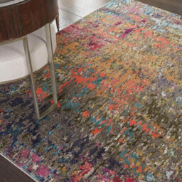 Sunset Graphic Abstract Modern Rug For Living Room Bedroom And Dining Room-122Cm (Circle) - thumbnail 4