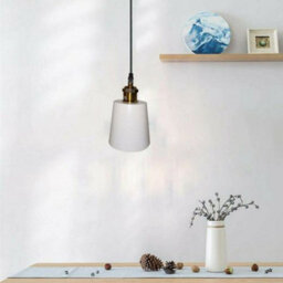 White Industrial Vintage Ceiling Pendant Light E27 60W - thumbnail 4