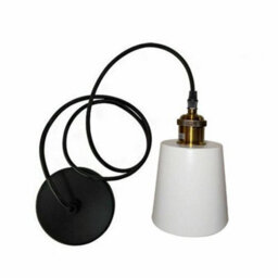 White Industrial Vintage Ceiling Pendant Light E27 60W - thumbnail 3