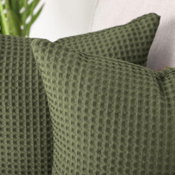 Allure Bath Fashions Hotel Waffle Cushion Covers Two Pack - Khaki, 50 X 50Cm - thumbnail 2