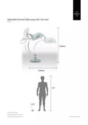 Orsina Shutter Blue Table Lamp,  Round Base Desk Lamp With Arched Chrome Arm & Hood, Durable Metal Night Light - thumbnail 2