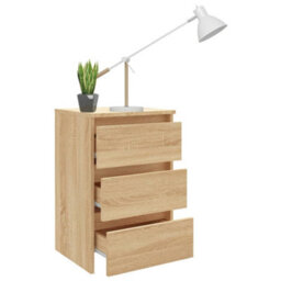 Berkfield Bed Cabinets 2 Pcs Sonoma Oak 40X35X62.5 Cm Engineered Wood - thumbnail 7