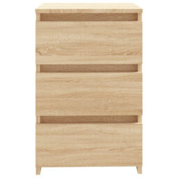 Berkfield Bed Cabinets 2 Pcs Sonoma Oak 40X35X62.5 Cm Engineered Wood - thumbnail 4