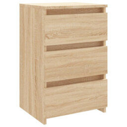 Berkfield Bed Cabinets 2 Pcs Sonoma Oak 40X35X62.5 Cm Engineered Wood - thumbnail 3