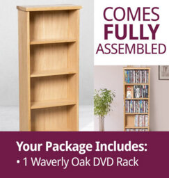 Hallowood Furniture Waverly Oak Dvd Rack - thumbnail 7