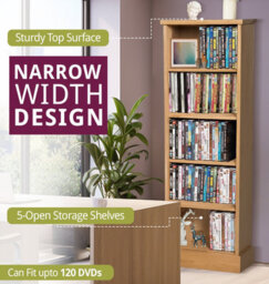 Hallowood Furniture Waverly Oak Dvd Rack - thumbnail 5