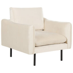 Beliani Living Room Set 4 Seater Vinterbro Velvet Light Beige - thumbnail 7