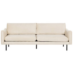 Beliani Living Room Set 4 Seater Vinterbro Velvet Light Beige - thumbnail 4