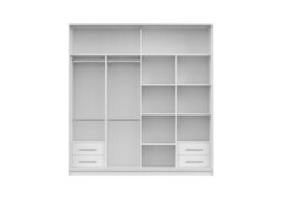 Fhif Dallas Tokyo 203Cm Oak Sliding Door Wardrobe Modern Bedroom Storage With Full Length Mirror Shelves And Hanging Rails - thumbnail 4