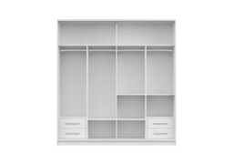 Fhif Dallas Tokyo 203Cm Oak Sliding Door Wardrobe Modern Bedroom Storage With Full Length Mirror Shelves And Hanging Rails - thumbnail 5