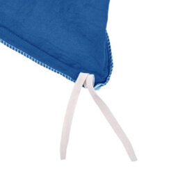 Living And Home Pom Pom Tassels Easy Care Small Double Bedding Solid Duvet Cover With 2 Pillowcase Set Blue - thumbnail 8