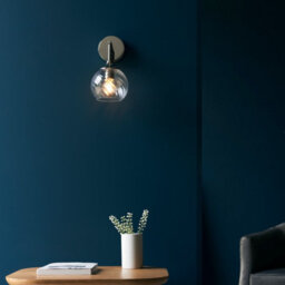 Luminosa Lighting Luminosa Allegra Glass Shade Wall Lamp Bright Nickel - thumbnail 5