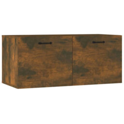 Berkfield Wall Cabinet Smoked Oak 80X35X36,5 Cm Engineered Wood - thumbnail 2